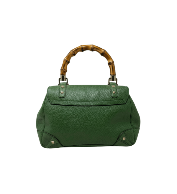 Borsa Gucci Bamboo in pelle verde