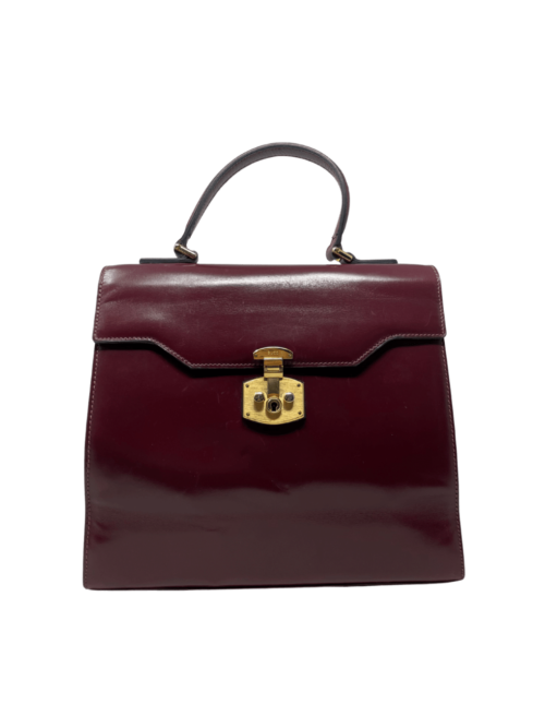 Borsa Gucci vintage in pelle bordeaux