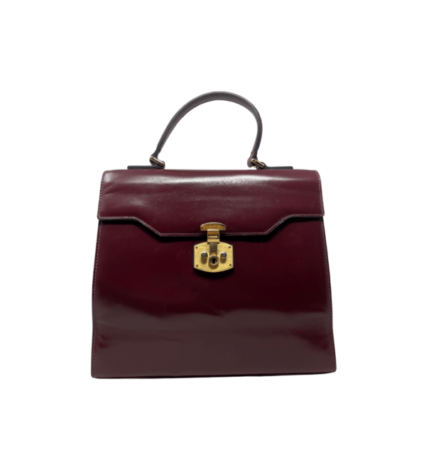 Borsa Gucci vintage in pelle bordeaux