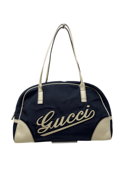 Borsa a bauletto Gucci in nylon e pelle