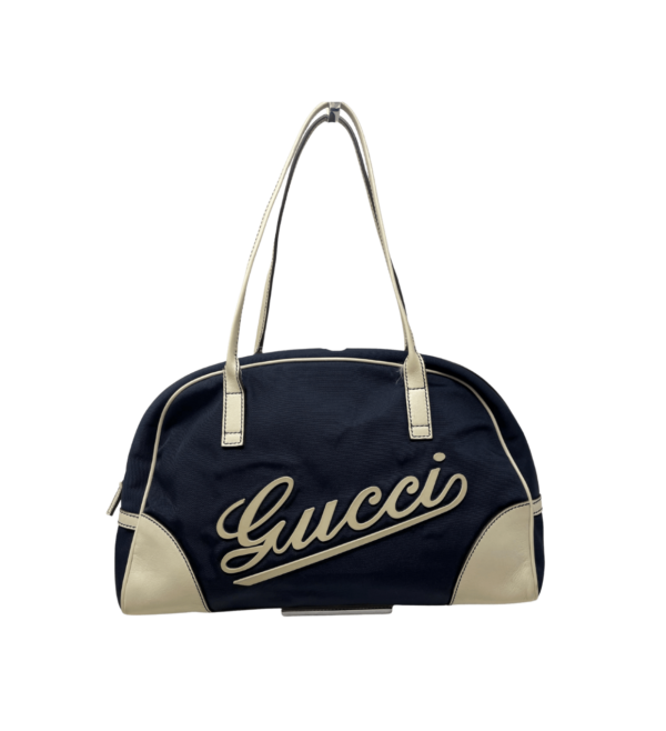 Borsa a bauletto Gucci in nylon e pelle