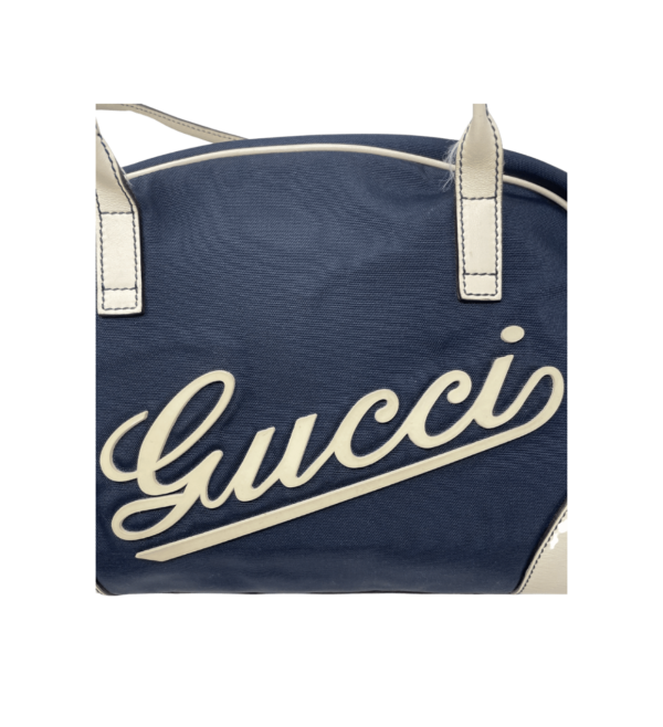 Borsa a bauletto Gucci in nylon e pelle