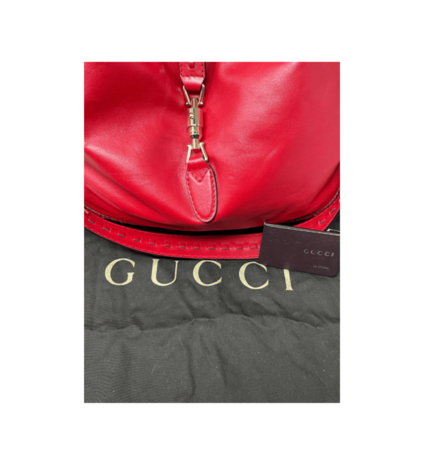 Borsa Gucci New Jackie in pelle rossa