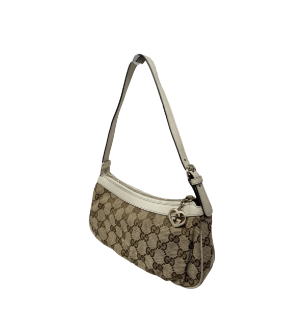 Pochette firmata Gucci in tessuto logato