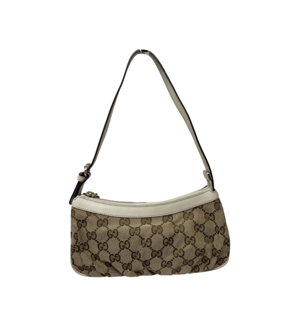 Pochette firmata Gucci in tessuto logato