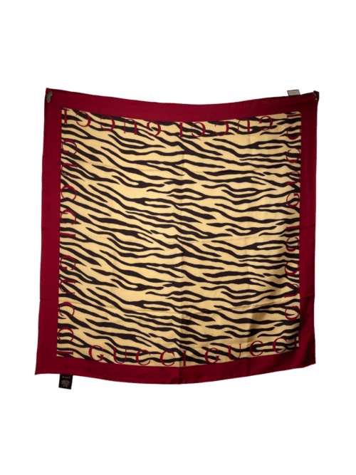 Foulard Gucci 100% seta fantasia animalier