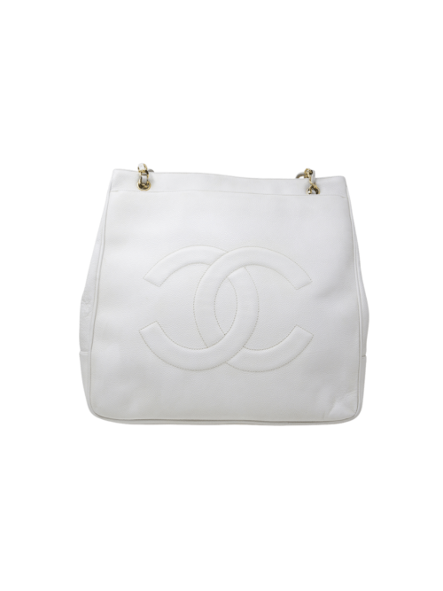 Borsa Chanel in pelle bianca