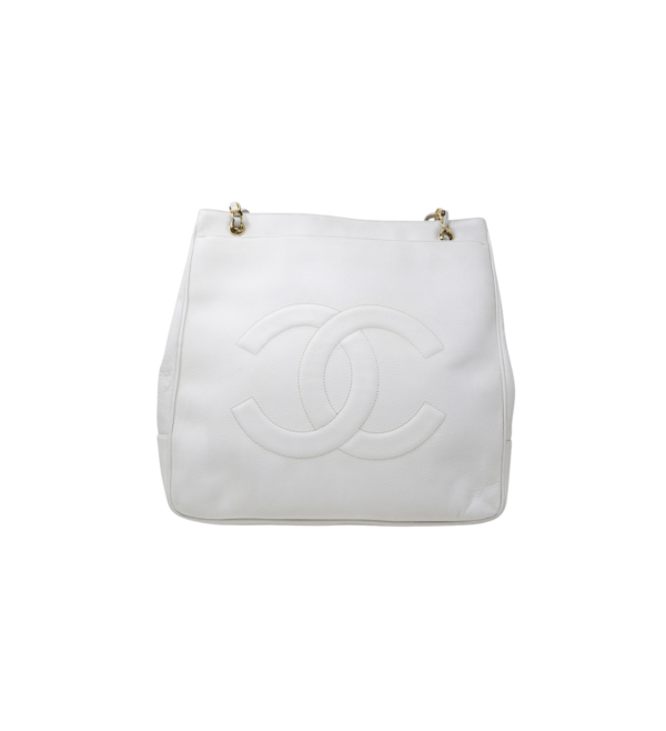 Borsa Chanel in pelle bianca